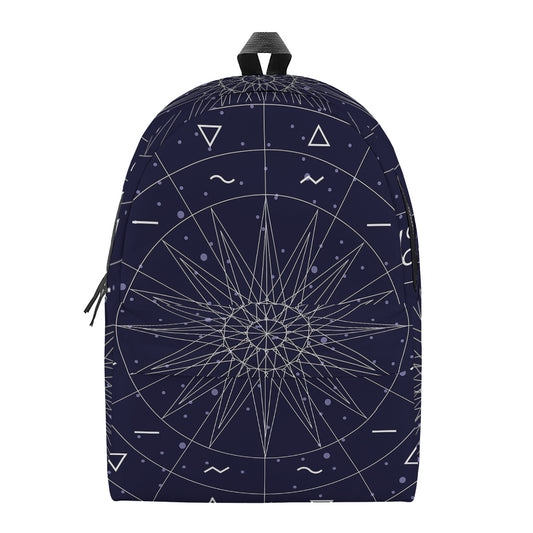 Zodiac Symbols Circle Print Backpack
