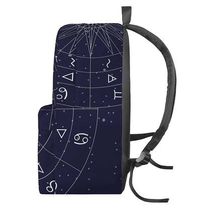 Zodiac Symbols Circle Print Backpack