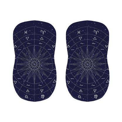 Zodiac Symbols Circle Print Bar Stool Covers