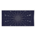 Zodiac Symbols Circle Print Beach Towel