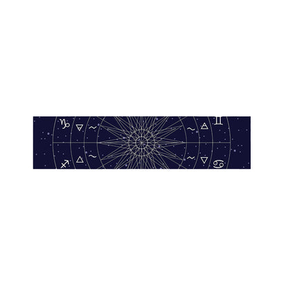 Zodiac Symbols Circle Print Bed Runner