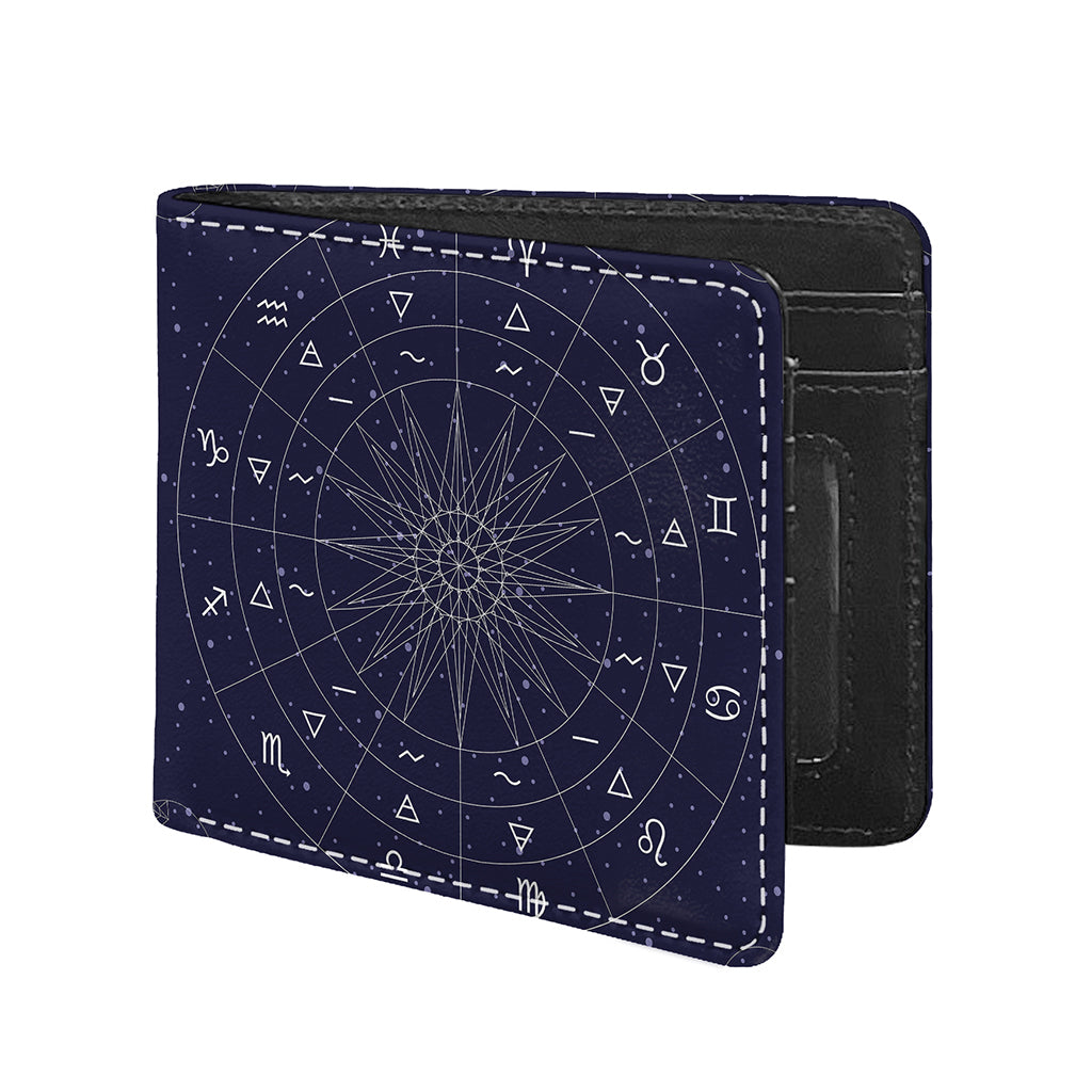 Zodiac Symbols Circle Print Bifold Wallet
