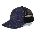 Zodiac Symbols Circle Print Black Mesh Trucker Cap