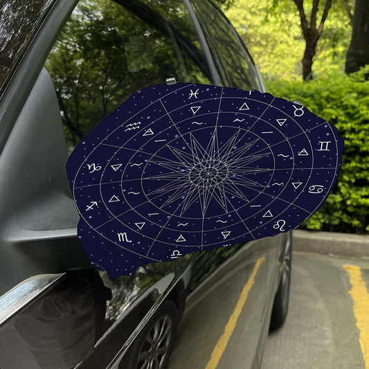 Zodiac Symbols Circle Print Car Side Mirror Covers