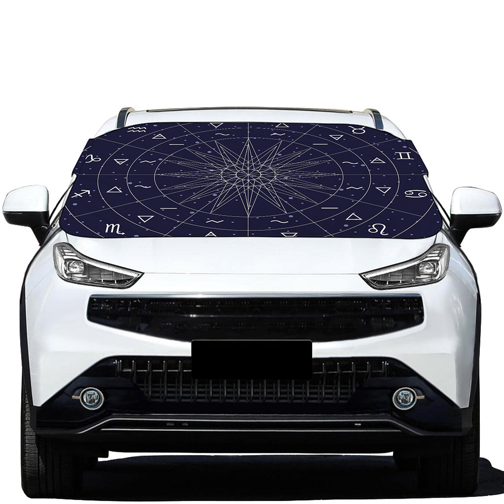 Zodiac Symbols Circle Print Car Windshield Snow Cover
