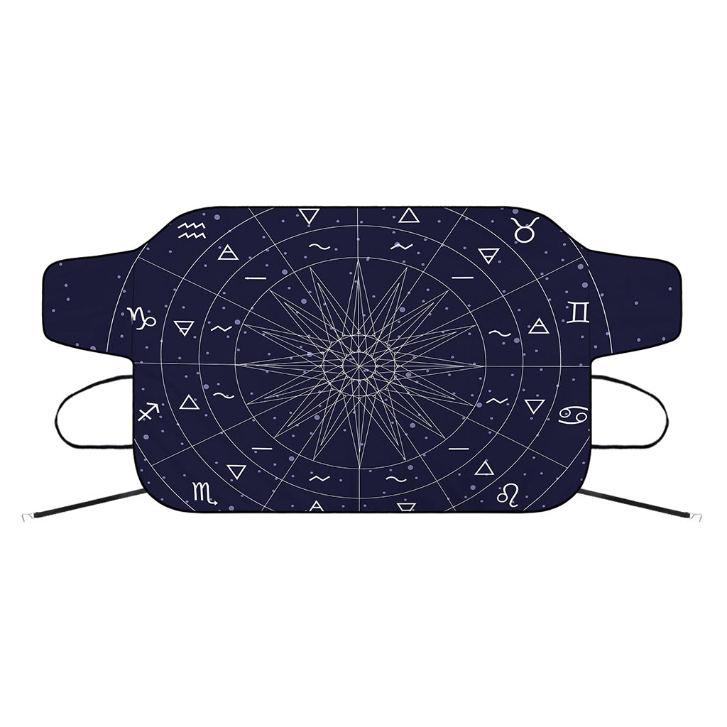 Zodiac Symbols Circle Print Car Windshield Snow Cover