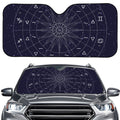 Zodiac Symbols Circle Print Car Windshield Sun Shade