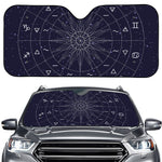 Zodiac Symbols Circle Print Car Windshield Sun Shade