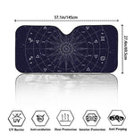 Zodiac Symbols Circle Print Car Windshield Sun Shade