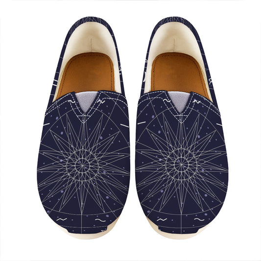 Zodiac Symbols Circle Print Casual Shoes
