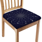 Zodiac Symbols Circle Print Chair Cushion Cover