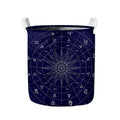 Zodiac Symbols Circle Print Collapsible Laundry Basket