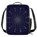 Zodiac Symbols Circle Print Crossbody Lunch Bag