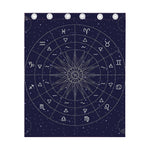 Zodiac Symbols Circle Print Curtain