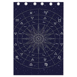 Zodiac Symbols Circle Print Curtain