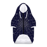 Zodiac Symbols Circle Print Dog Zip Up Hoodie
