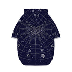 Zodiac Symbols Circle Print Dog Zip Up Hoodie