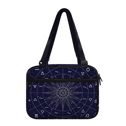 Zodiac Symbols Circle Print Double Strap Bible Bag