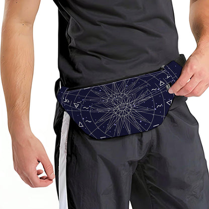 Zodiac Symbols Circle Print Fanny Pack