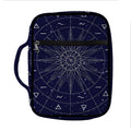 Zodiac Symbols Circle Print Front Pocket Bible Bag