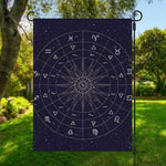 Zodiac Symbols Circle Print Garden Flag
