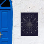 Zodiac Symbols Circle Print Garden Flag