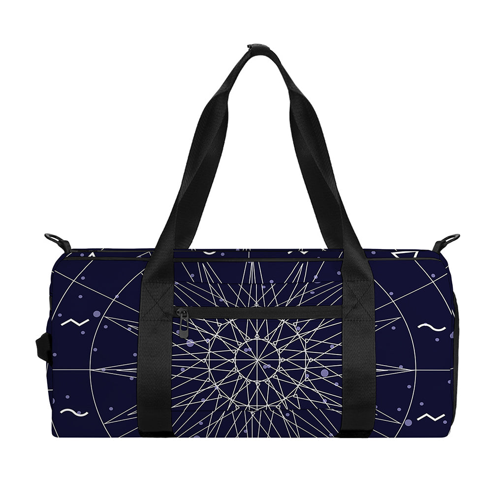 Zodiac Symbols Circle Print Gym Bag