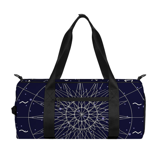 Zodiac Symbols Circle Print Gym Bag
