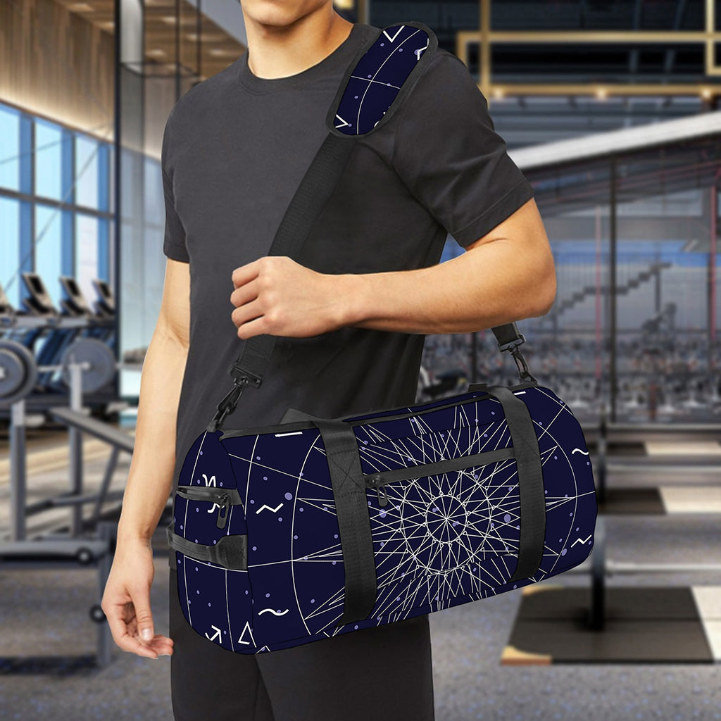 Zodiac Symbols Circle Print Gym Bag