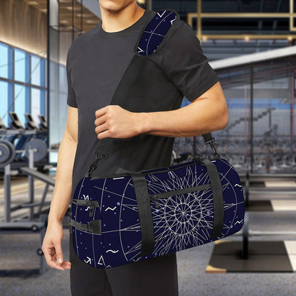 Zodiac Symbols Circle Print Gym Bag