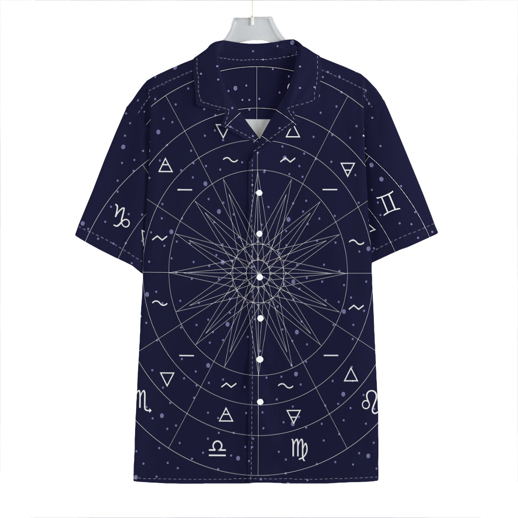 Zodiac Symbols Circle Print Hawaiian Shirt