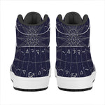 Zodiac Symbols Circle Print High Top Leather Sneakers