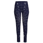 Zodiac Symbols Circle Print High-Waisted Pocket Leggings