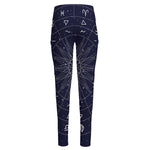 Zodiac Symbols Circle Print High-Waisted Pocket Leggings