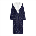 Zodiac Symbols Circle Print Hooded Bathrobe