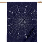 Zodiac Symbols Circle Print House Flag