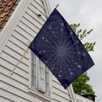 Zodiac Symbols Circle Print House Flag
