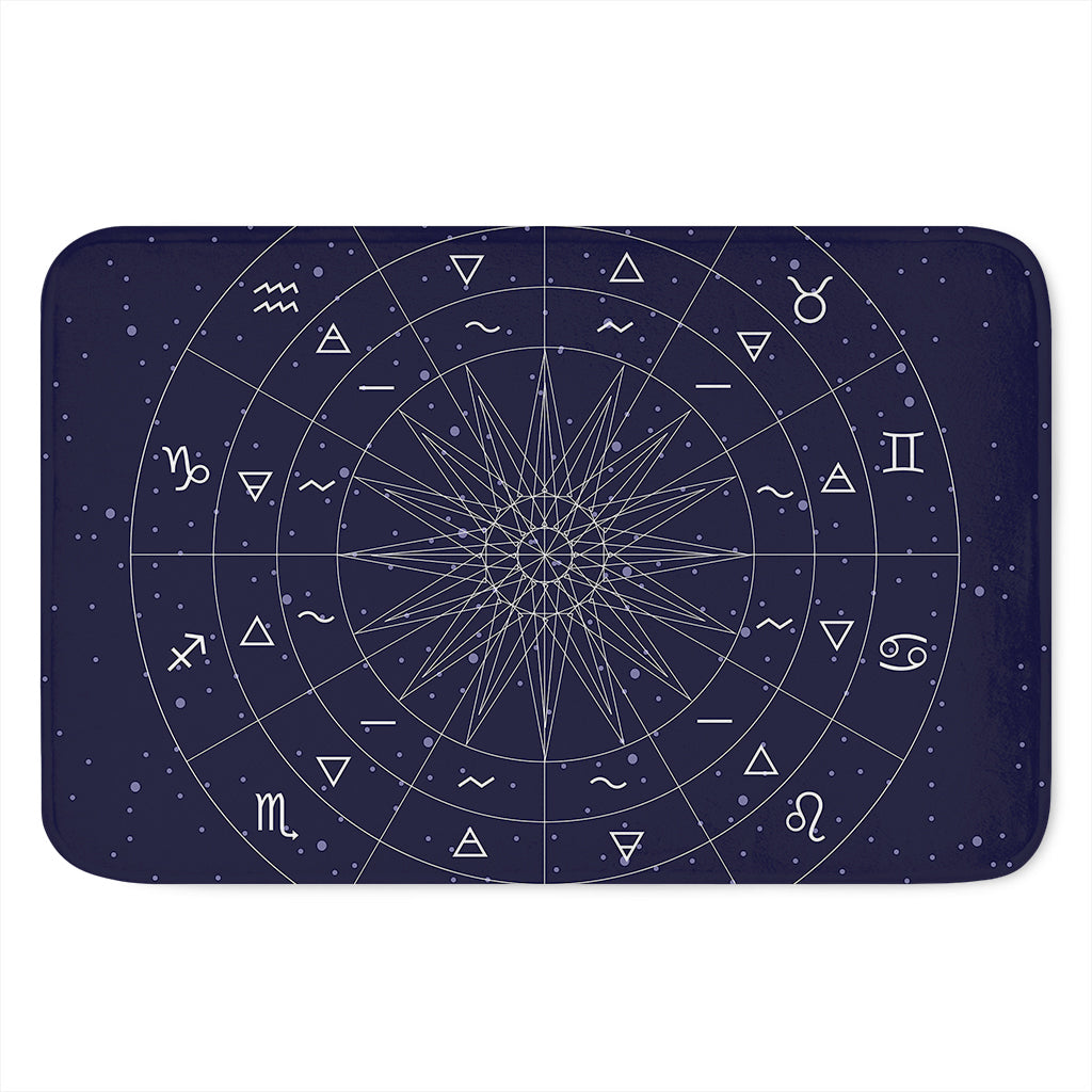 Zodiac Symbols Circle Print Indoor Door Mat