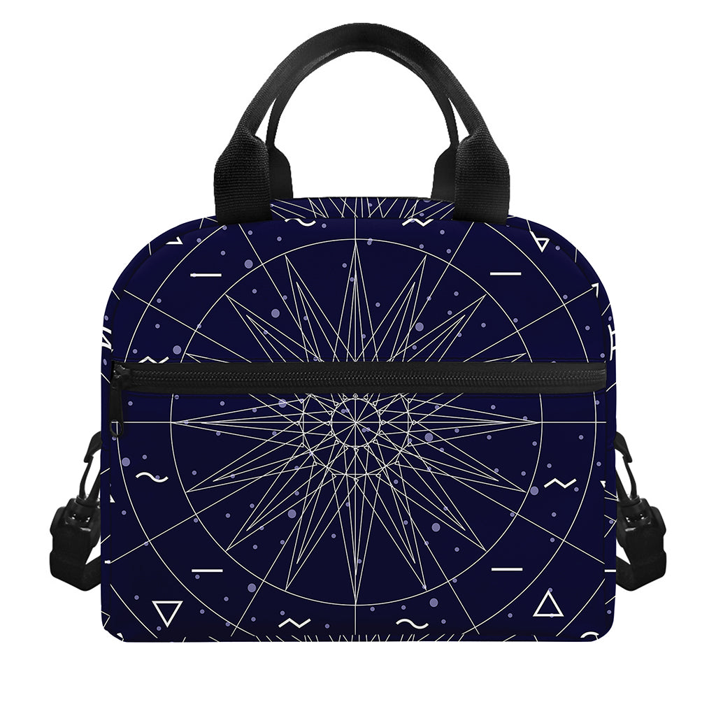 Zodiac Symbols Circle Print Insulated Lunch Bag
