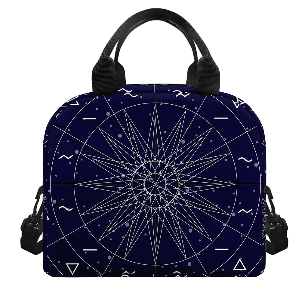 Zodiac Symbols Circle Print Insulated Lunch Bag