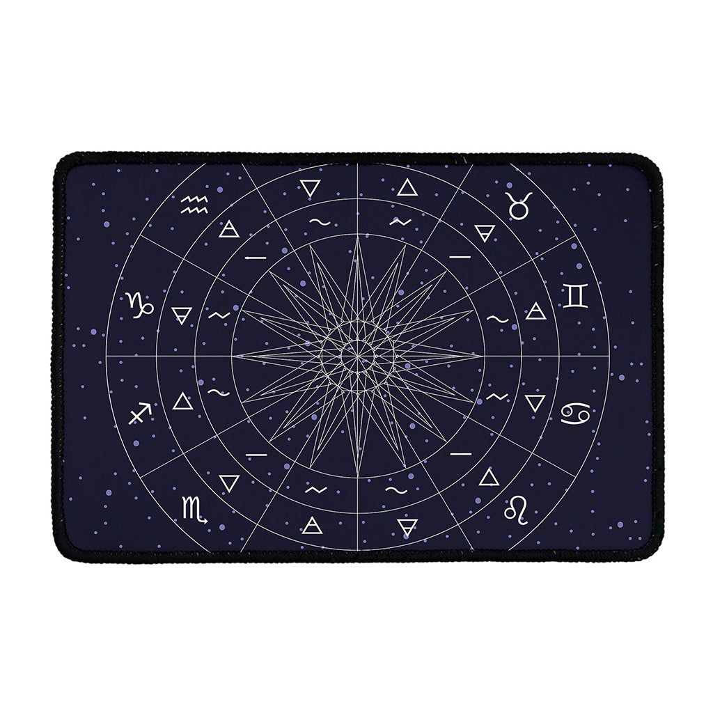 Zodiac Symbols Circle Print Kitchen Mat