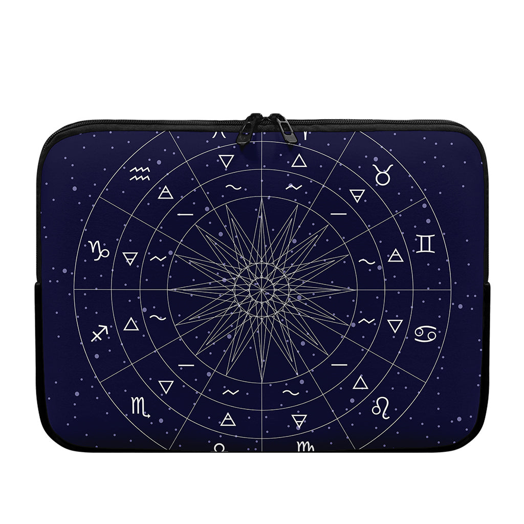 Zodiac Symbols Circle Print Laptop Sleeve