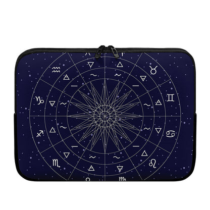 Zodiac Symbols Circle Print Laptop Sleeve