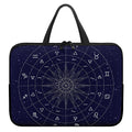 Zodiac Symbols Circle Print Laptop Sleeve With Handle