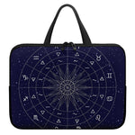 Zodiac Symbols Circle Print Laptop Sleeve With Handle