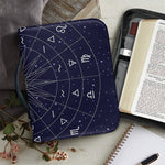 Zodiac Symbols Circle Print Leather Bible Cover