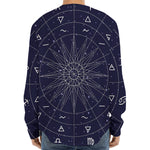 Zodiac Symbols Circle Print Long Sleeve Baseball Jersey