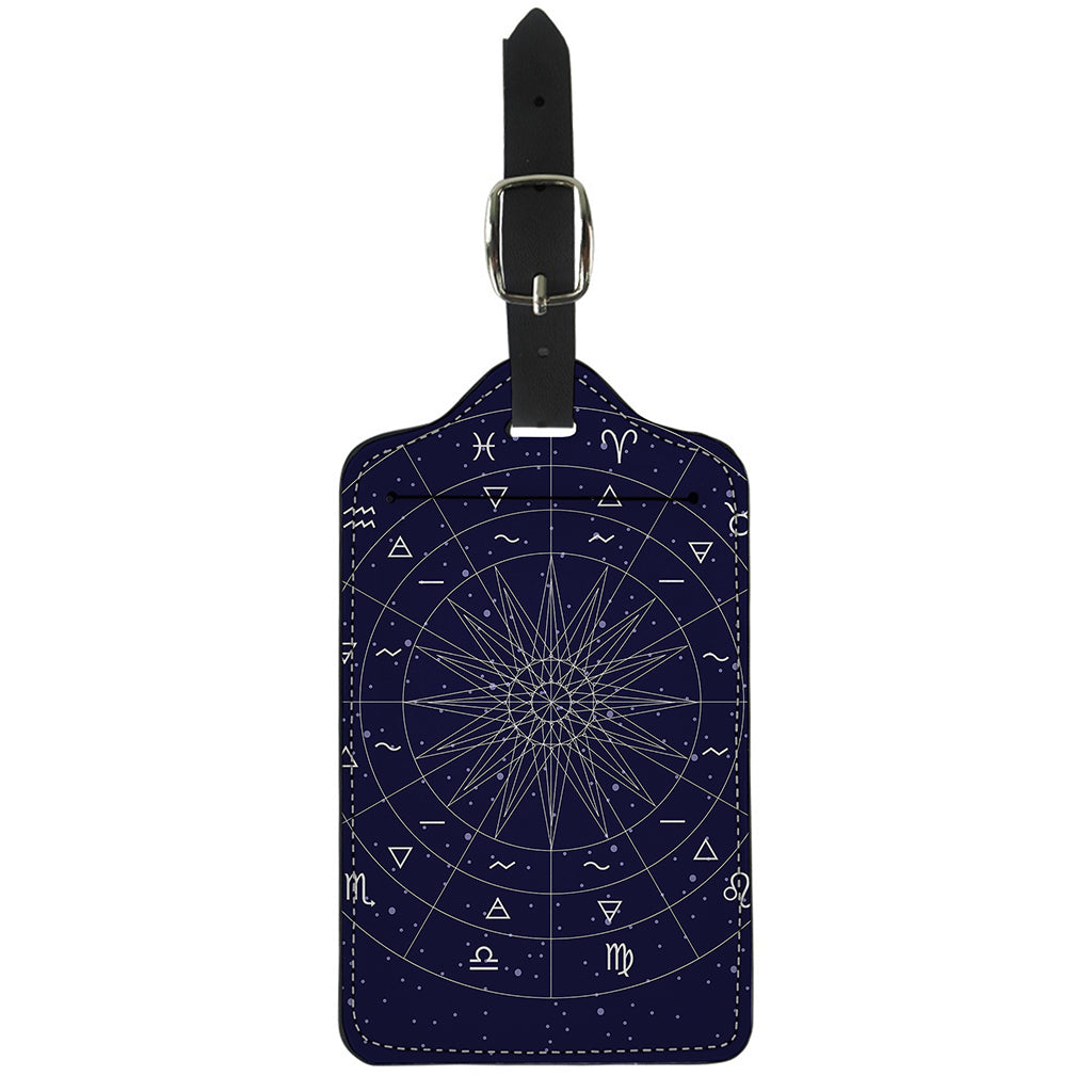 Zodiac Symbols Circle Print Luggage Tag