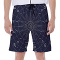 Zodiac Symbols Circle Print Men's Beach Shorts