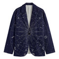 Zodiac Symbols Circle Print Men's Blazer